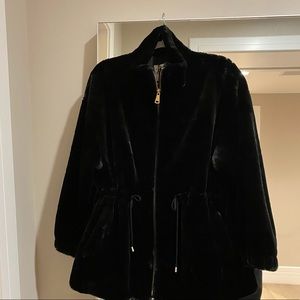 ZARA faux fur zip up jacket